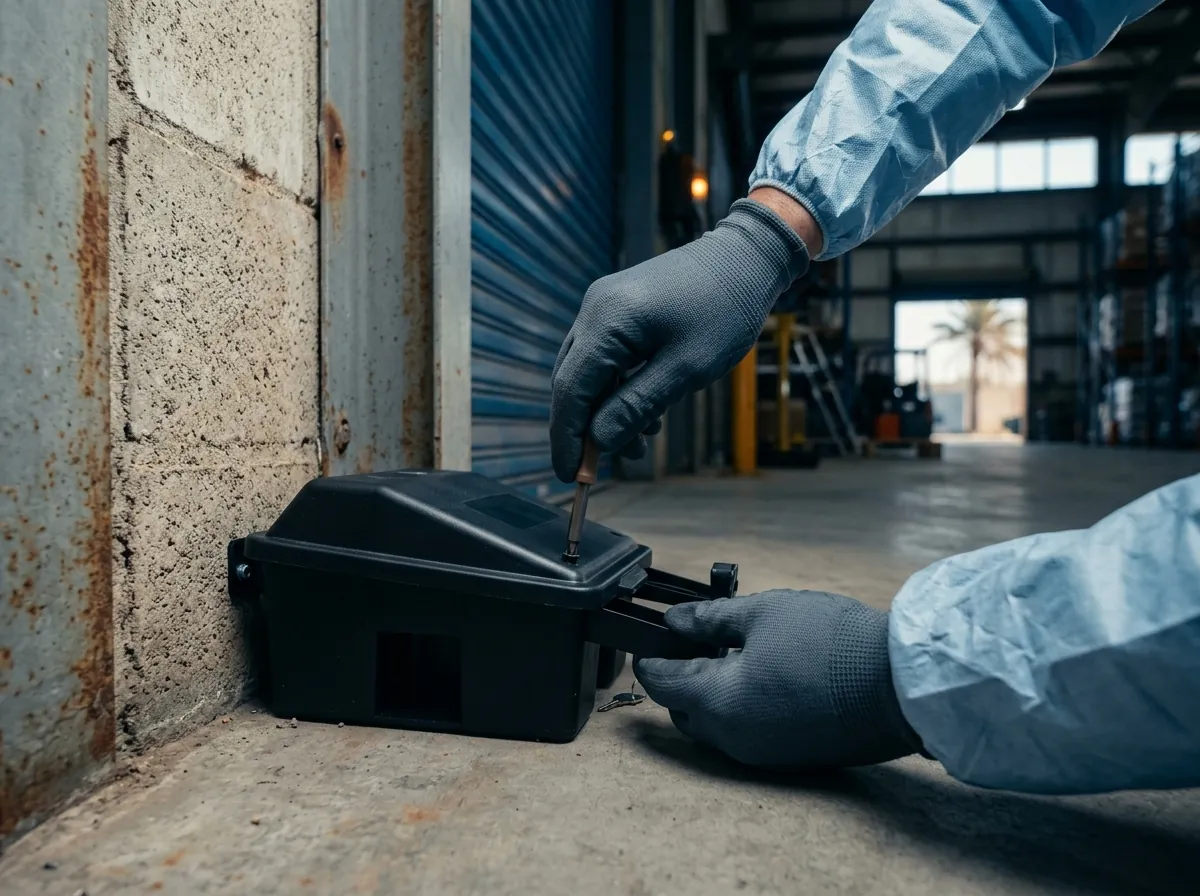 Installing a tamper-proof rodent bait station